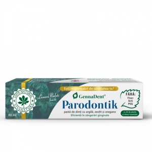 GennaDent Parodontik - pasta de dinti 100 % naturala cu argila, zeolit si oregano, fara fluor, 80 ml - Leonard Radutz formula - VivaNatura - Img 3