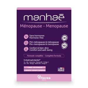 Manhaē Ménopause, Menopauză, pentru menopauză și premenopauză, 30 capsule moi – pentru 1 lună - Img 5