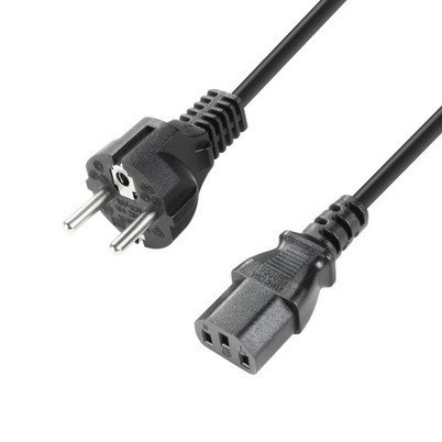 Adam Hall K4PKD0500 - Cablu alimentare IEC C13 la Schuko – 3 x 1.5 mm²