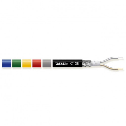 Cablu microfon balansat Tasker C128 , negru, 2x0.35, OFC
