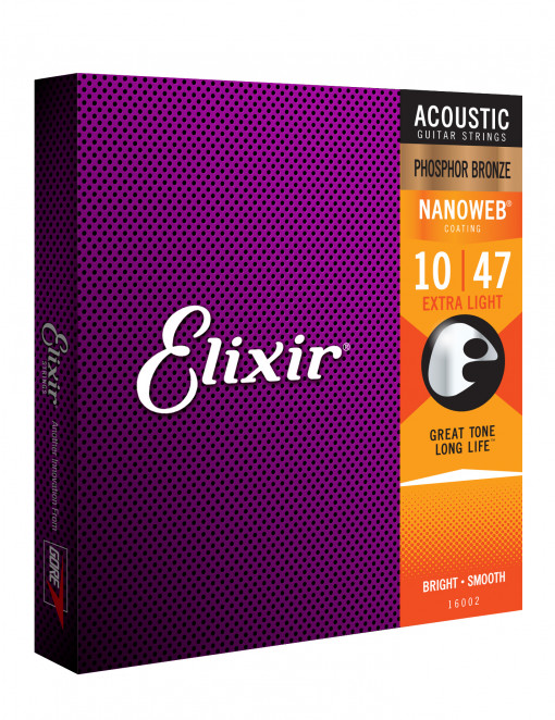 Elixir Nanoweb Ph/Bronze 10-47 - corzi chitara acustica
