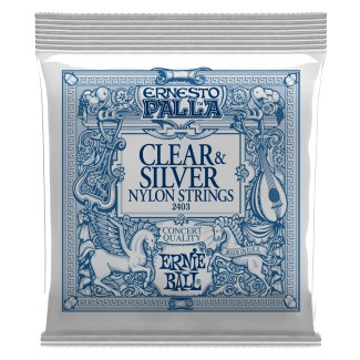Ernie Ball Ernesto Palla Classical Clear&Silver