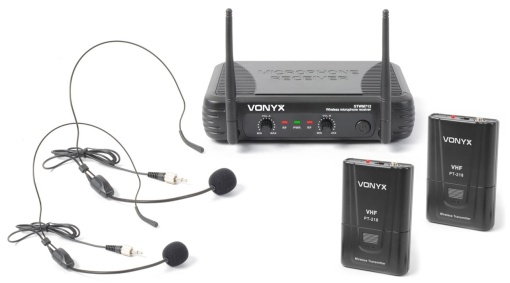 Microfon fara fir cu 2 lavaliere VHF Vonyx STWM712H