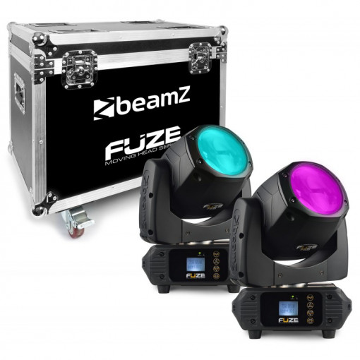 Set 2 x Moving Head FUZE75B Beam, 75W LED + servieta
