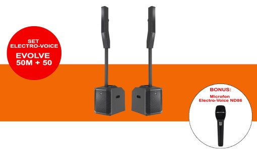 Set Sistem Audio Activ Portabil Tip Coloană Evolve 50M + 50
