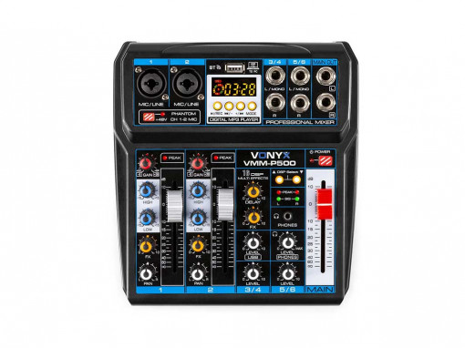 Mixer analog Vonyx VMM-P500 4x canale DSP/USB/MP3/Bluetooth
