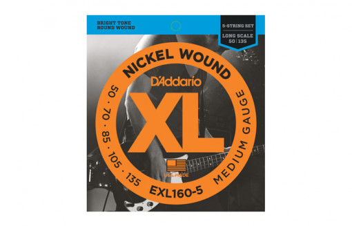 Daddario EXL160-5 Medium 50-135