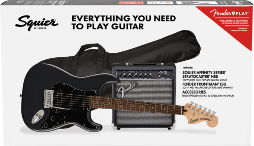 Fender Squier Affinity Stratocaster HSS Pack - Charcoal Frost Metallic