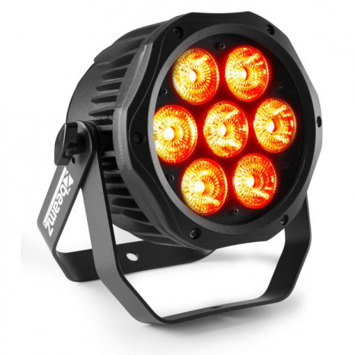 LED PAR Profesional DMX 7x 10W RGBW IP65 BWA410 carcasa de aluminiu