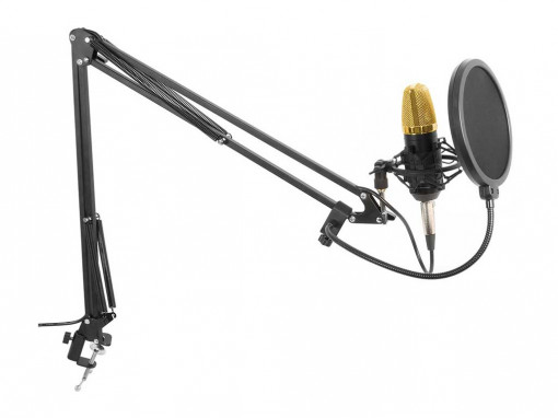 Set Vonyx CMS400B - microfon, brat mobil, filtru pop-up