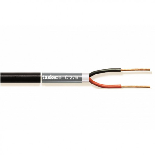 Cablu boxe Tasker C276 , negru, 2x2.50, OFC, dublu izolat
