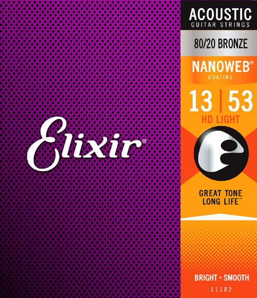 Elixir Nanoweb Bronze HD 13-53 - Set corzi chitara acustica