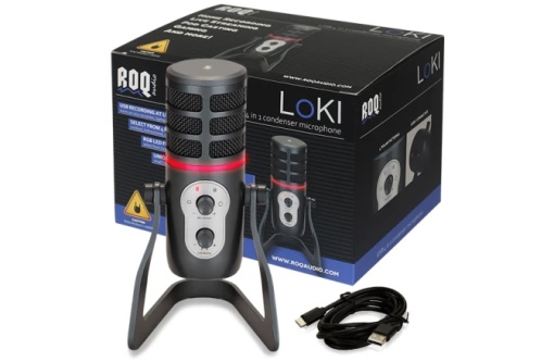 ROQ Audio LoKI – Microfon USB profesional cu 4 modele polare, iluminare LED RGB și monitorizare fără latență
