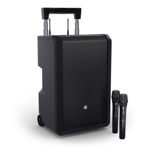 Sistem portabil PA LD Systems ANNY 10 HHD 2 B8 cu baterie, 2 microfoane fara fir