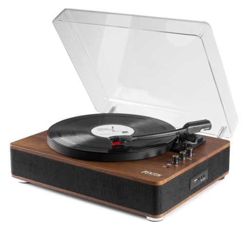 Fenton RP162 – Pick-up Bluetooth cu carcasă din lemn, USB, convertire vinil în MP3 și difuzoare stereo încorporate