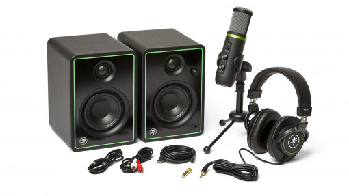 Mackie CREATOR BUNDLE – Kit complet pentru podcast, streaming și content creation, cu monitoare CR3-X, microfon EM-USB și căști MC-100