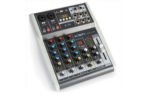 Mixer audio Vonyx VMM-K402 4 canale, Bluetooth/ USB/ DSP/48V