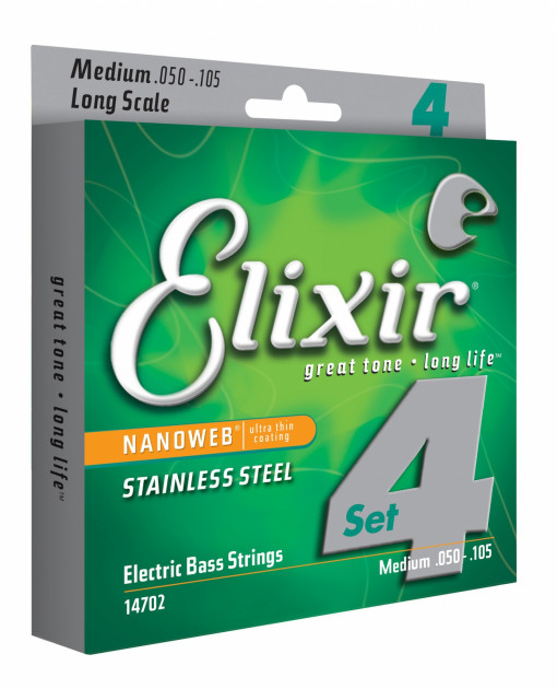 Elixir Nanoweb El Bass 4 Stainless Steel 50-105 - Set corzi chitara bass