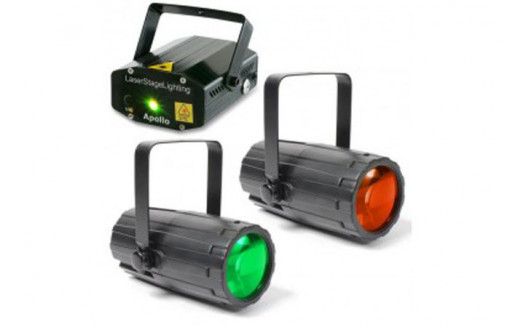 BeamZ Set Lumini: Moon Flower Duo Laser rosu si verde