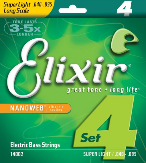Elixir Nanoweb El Bass 4 Strings 40-95 - Set corzi chitara bas