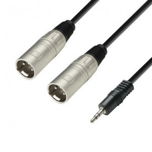 Adam Hall 3 STAR YWMM 0100 - cablu Y 1 x jack3.5mm - 2x XLR tata