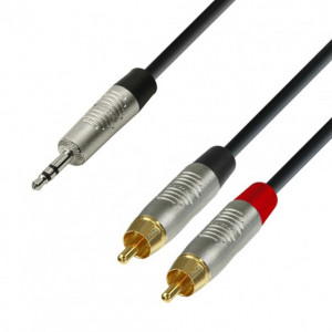 Adam Hall K4YWCC0600 4 STAR YWCC 0600 - Cablu audio jack 3.5 mm 2xRCA tata 3m