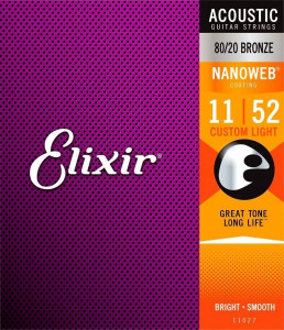 Elixir Nanoweb Bronze 11-52 - corzi chitara acustica