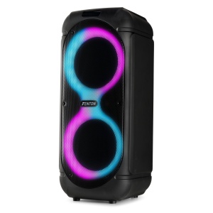Fenton TRACK510 – Boxă portabilă cu acumulator, LED, 2x8", 160W, Bluetooth/USB/SD - Img 3