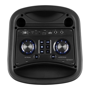 Fenton TRACK610 – Boxă portabilă cu acumulator, LED, 2x10", 240W, Bluetooth/USB/SD - Img 6