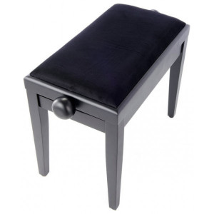 Flame KB15-BM cu inaltime reglabila si sezut tapitat cu catifea neagra