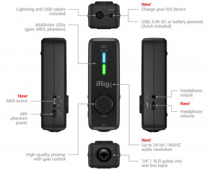 IK Multimedia iRig PRO I/O - interfata audio/MIDI universala ultra-compacta pentru iPhone, iPad, Android si Mac/PC - Img 8