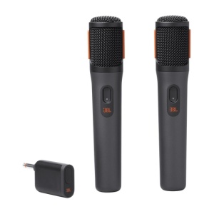 JBL JBLWIRELESSMIC - set 2 microfoane karaoke cu dongle fara fir, negru