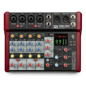 Mixer Power Dynamics PDM-Y601 cu 6 canale, Bluetooth, USB MP3, efecte DSP 24-bit – ideal pentru studio, live și podcast, 172.655 - Img 1