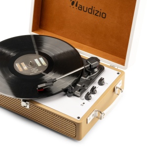 Pick-up Audizio RP119 102.058 record player, Bluetooth, piele PU, bronz maron
