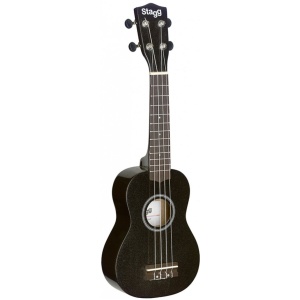 Stagg - US Night, Ukulele sopran cu husă, negru