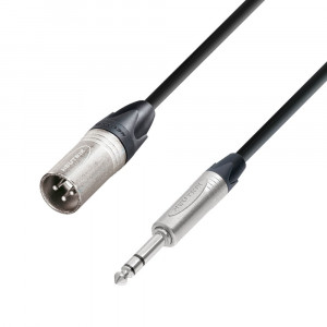 Cablu microfon Adam Hall K5BMV0150 jack 6.3mm stereo - XLR tata stereo Neutrik 1.5m 