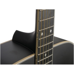 Arrow Silver D BLK Black ARRSDBLK - Chitară acustică Dreadnought pentru începători, finisaj negru satinat - Img 3