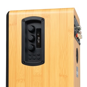 Audizio BS10 – Set 2 boxe Hi-Fi active de raft, 4", 40W RMS, Bluetooth 5.3, HDMI ARC, USB și MicroSD, Bamboo 100.373 - Img 8