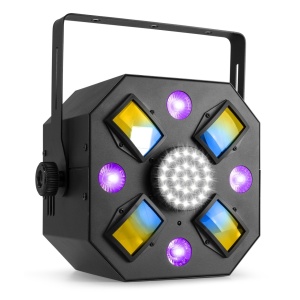 Beamz MULTIACE3 Efect de lumina 3-in-1 (Derby, LED UV, stroboscop), DMX, RGBAWP 153.600