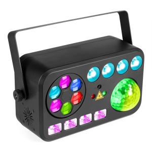 BeamZ SHIMMER4 – Efect de lumini 6-in-1 cu laser și stroboscop, DMX, LED RGBW-UV 153.862 - Img 4
