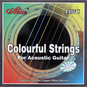 Corzi chitara acustica colorate Alice A407C
