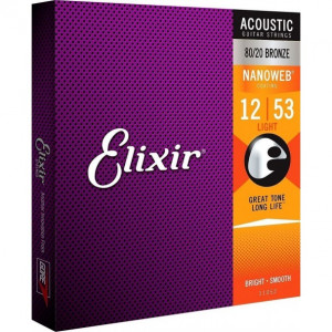 Elixir Nanoweb Acoustic Light 012-053 - corzi chitara acustica