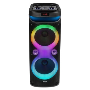 Fenton TRACK610 – Boxă portabilă cu acumulator, LED, 2x10", 240W, Bluetooth/USB/SD - Img 3