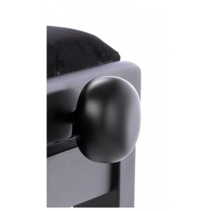 Flame KB15-BM cu inaltime reglabila si sezut tapitat cu catifea neagra