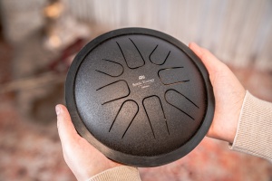 Meinl SSTD1BK Sonic Energy Mini Steel Tongue Drum 7" – Fa Minor , Negru