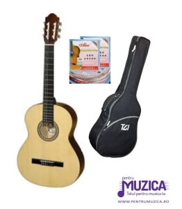 Set Chitară Clasică Student 1/2 Hora Reghin – Ideal pentru Începători + Husă TGI & Corzi Alice A103