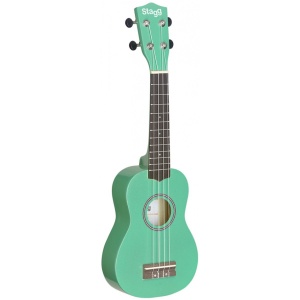 Stagg - US-Green, Ukulele sopran cu husă, verde