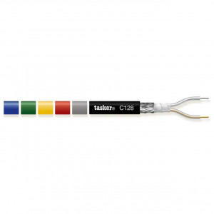 Tasker C128 cablu microfon balansat , negru, 2x0.35, OFC