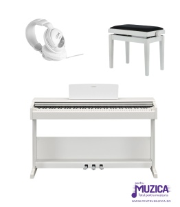 Yamaha YDP-105 White – Pachet Complet pentru Studiu și Interpretare