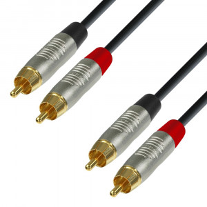 Adam Hall K4TCC0600 - cablu audio 2xRCA tata la 2xRCA tata 6m